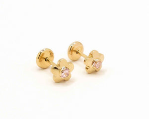ABRIDORES FLOR PINK ENCHAPADO EN ORO
